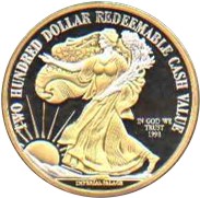 -200 Imperial Palace Walking Liberty 1998 obv.